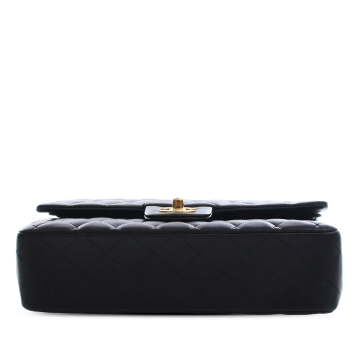 Chanel Medium Classic Cuir d’agneau Double rabat Noir – GABY PARIS Authentique
