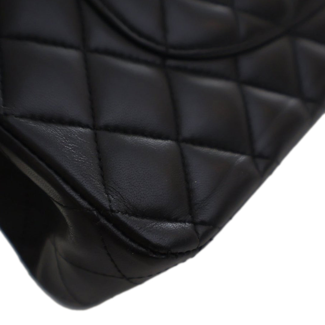 Chanel Medium Classic Cuir d’agneau Double rabat Noir – GABY PARIS Authentique