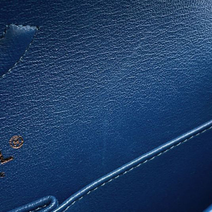 Chanel Medium Classic Washed Jean Double rabat