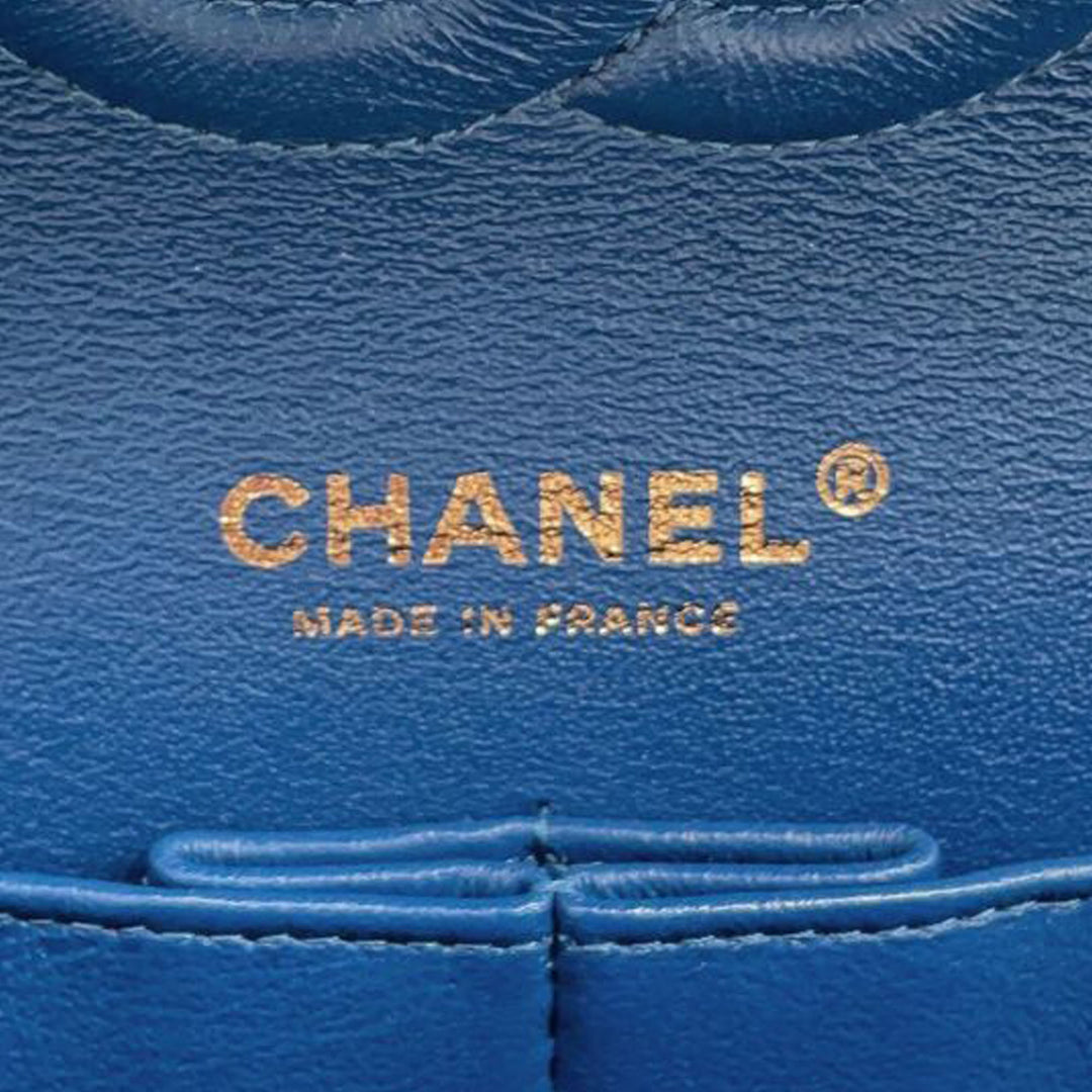 Chanel Medium Classic Washed Jean Double rabat