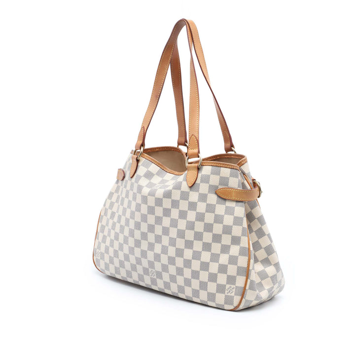 Batignolles Horizontal Damier Azur Blanc