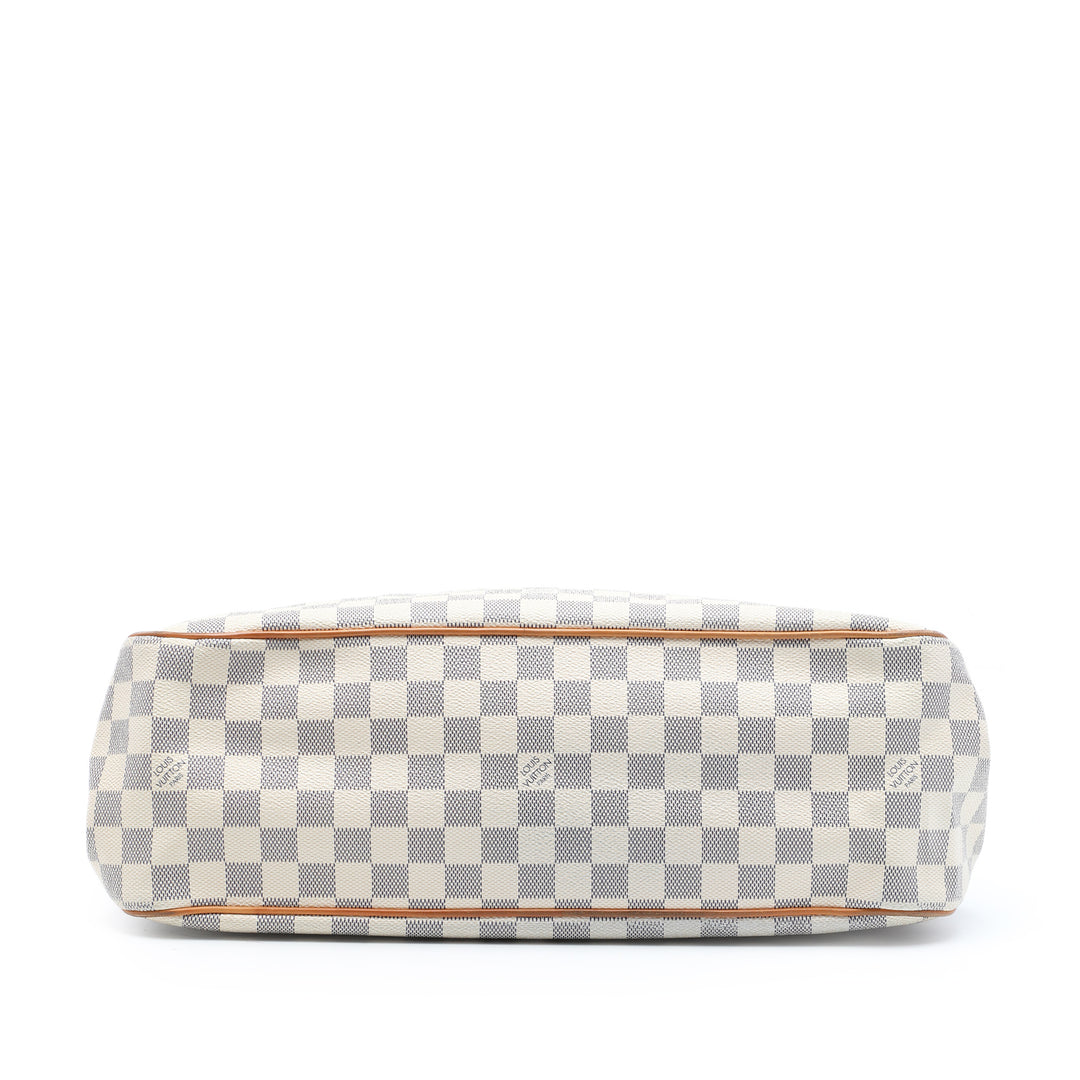 Batignolles Horizontal Damier Azur Blanc