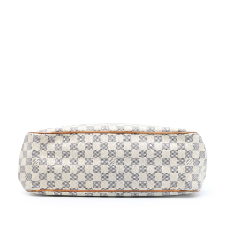 Batignolles Horizontal Damier Azur Blanc
