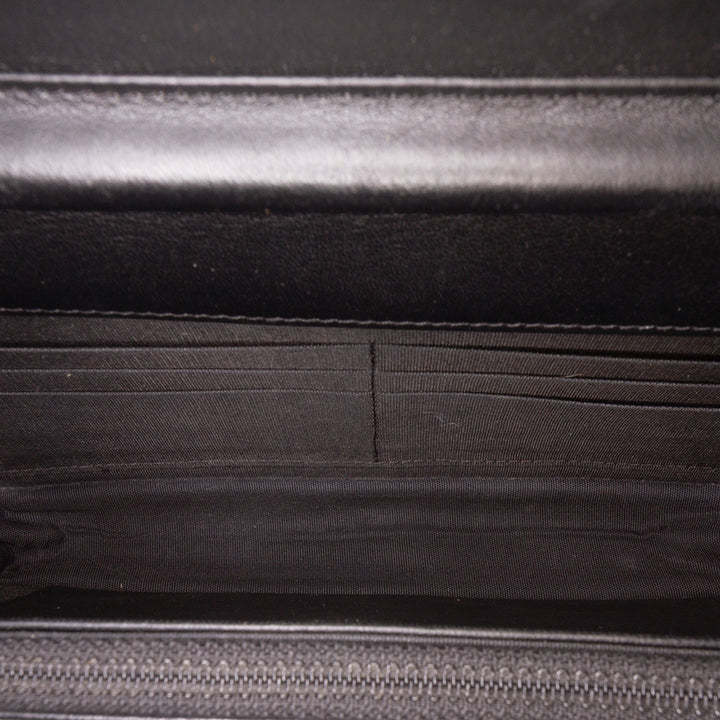 Lambskin Coco Boy Wallet On Chain Black - Gaby Paris