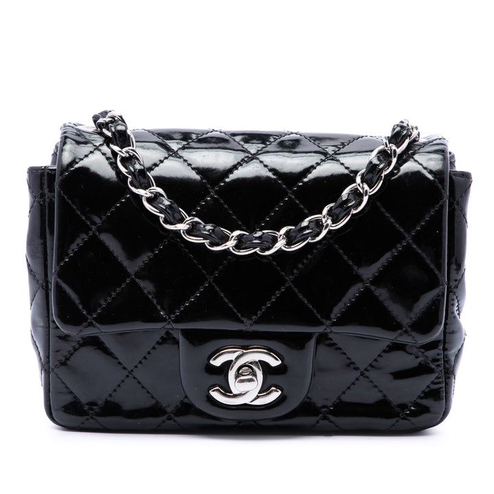 Chanel Classic Carré Rabat simple Mini Noir – vue principale – GABY PARIS