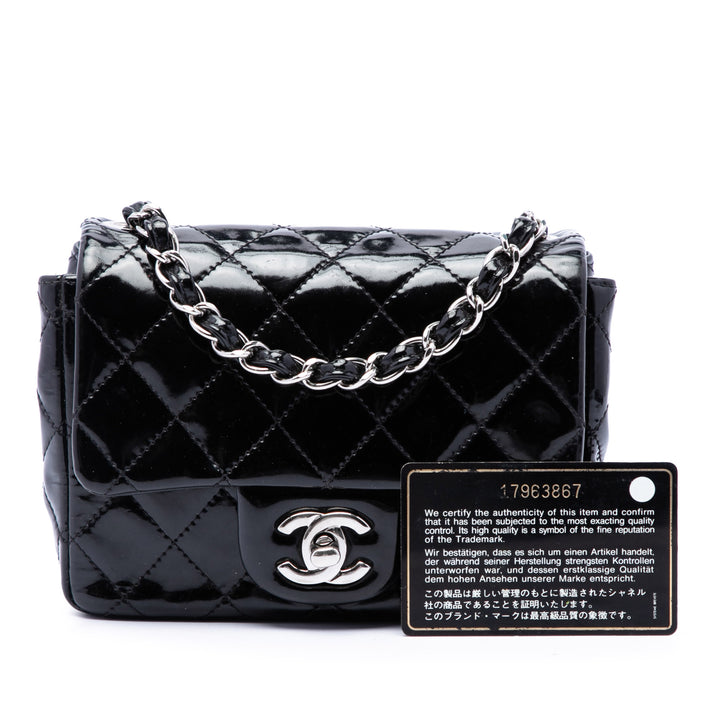 Chanel Classic Carré Rabat simple Mini Noir – vue 7 – GABY PARIS