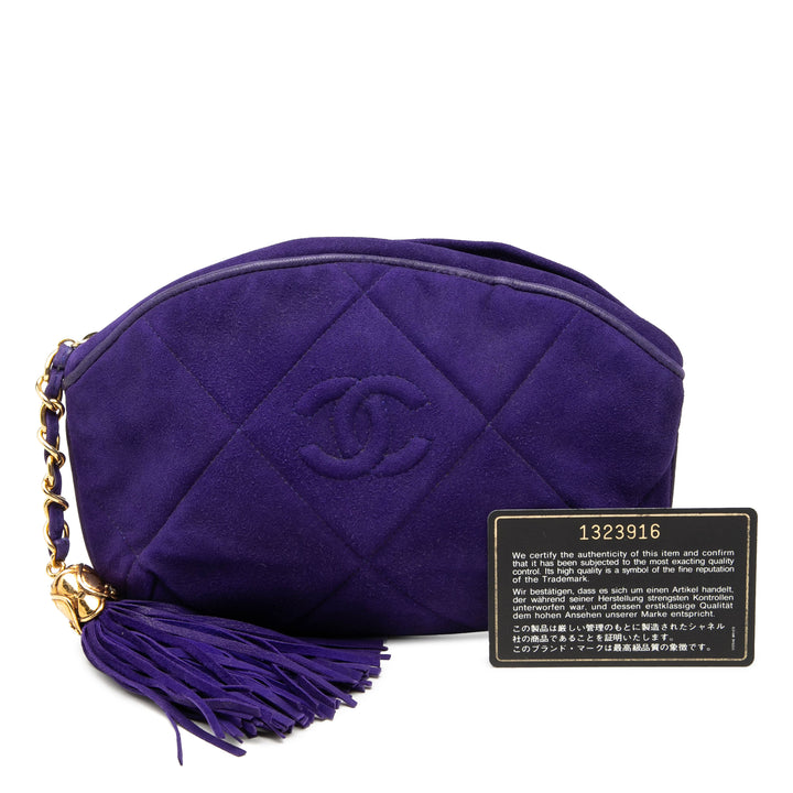 Chanel CC Daim Pompon Pochette
