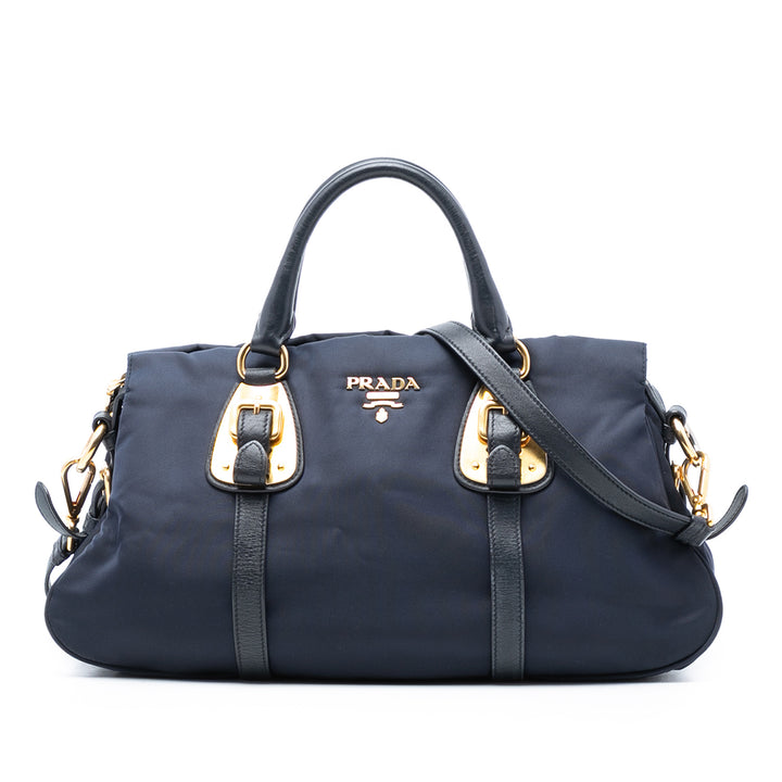 Prada Soft Veau à finitions Tessuto Sac