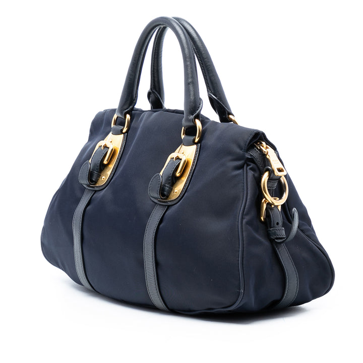 Prada Soft Veau à finitions Tessuto Sac
