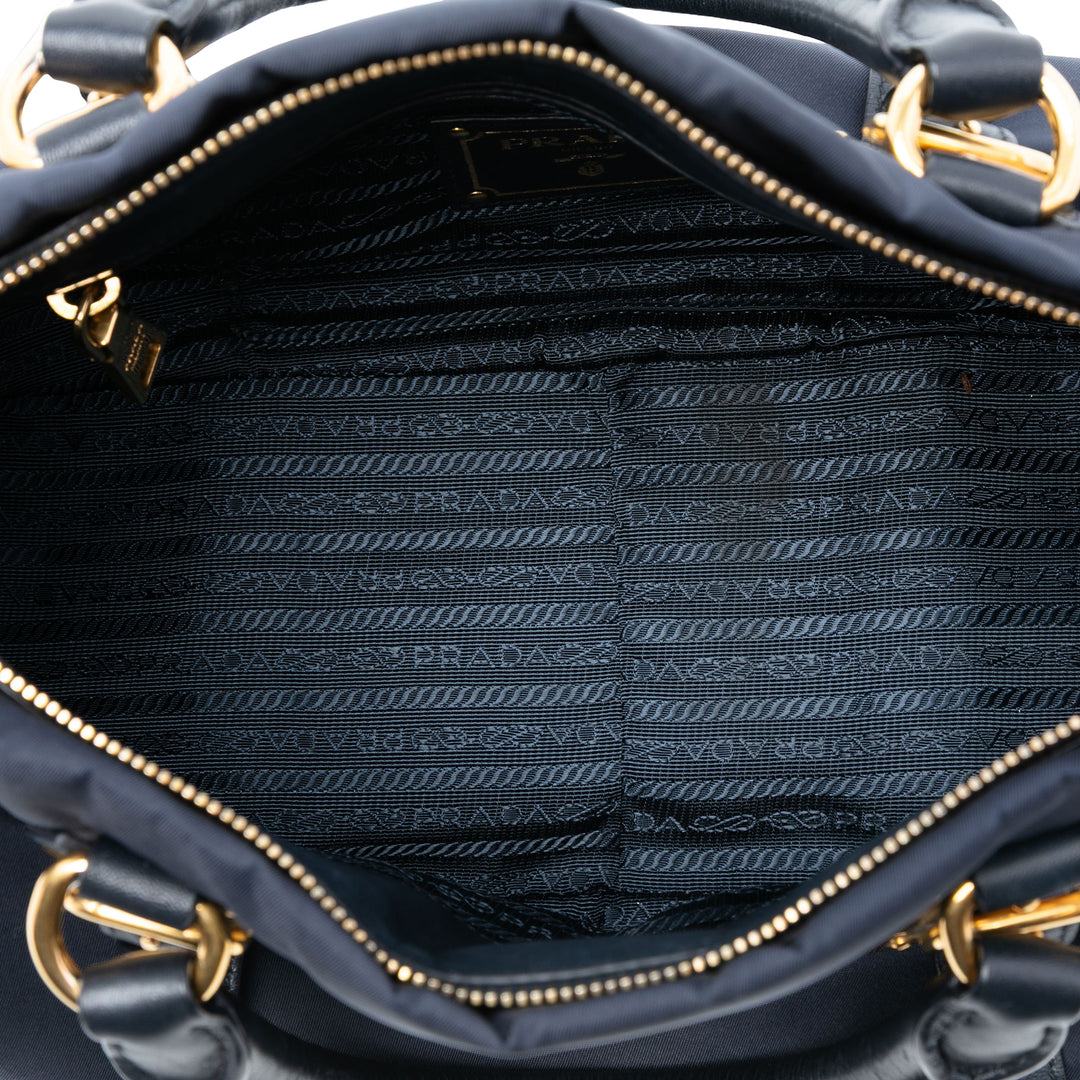 Prada Soft Veau à finitions Tessuto Sac