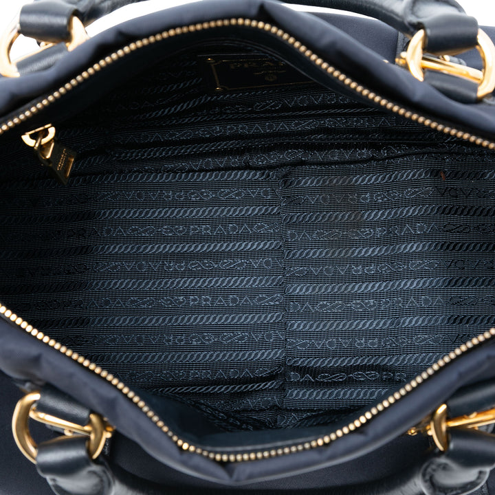 Prada Soft Veau à finitions Tessuto Sac