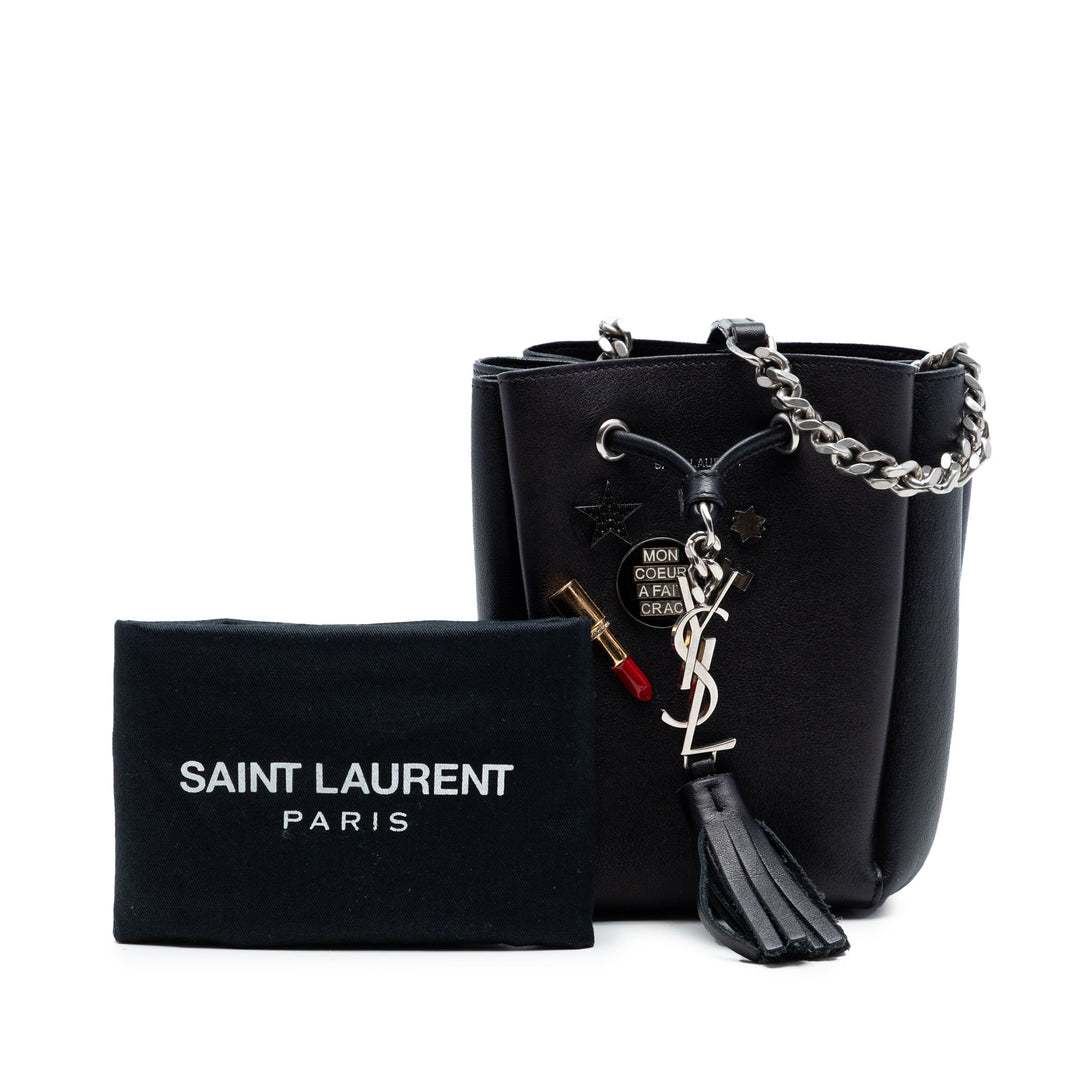 Saint Laurent Mini Cuir Monogram Embellished Bourse Bucket Sac