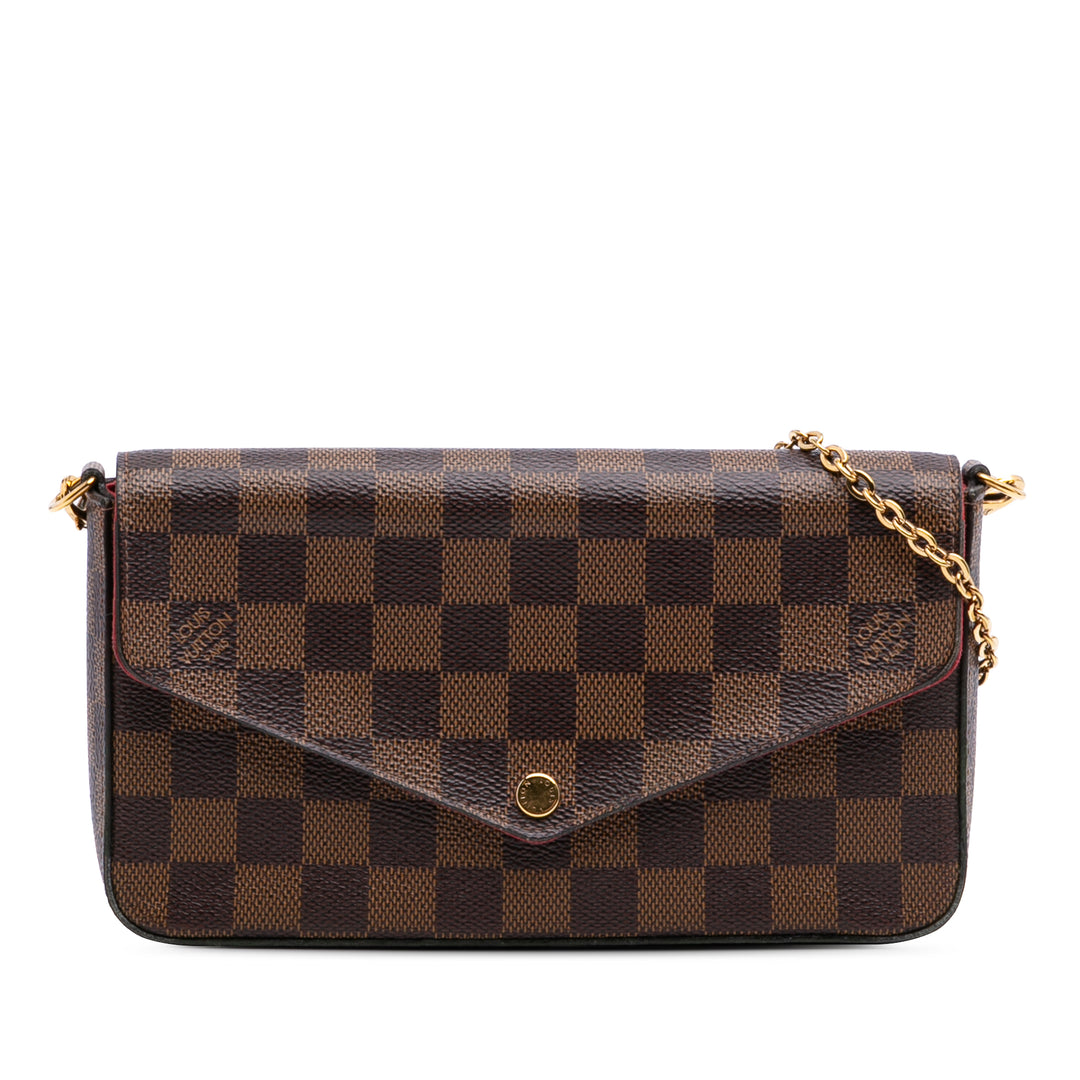 Damier Ebene Pochette Felicie Brown - Gaby Paris