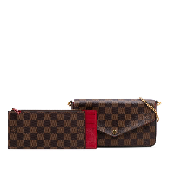 Damier Ebene Pochette Felicie Brown - Gaby Paris