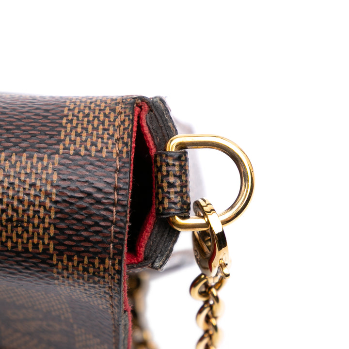 Damier Ebene Pochette Felicie Brown - Gaby Paris