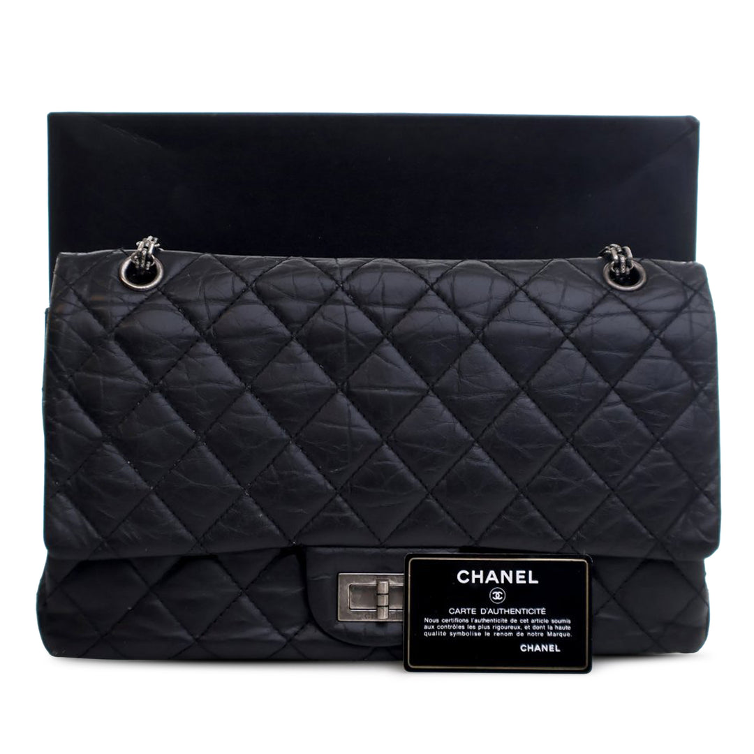 Chanel Matelassé vieilli Cuir de veau Reissue 2.55 Double rabat 227