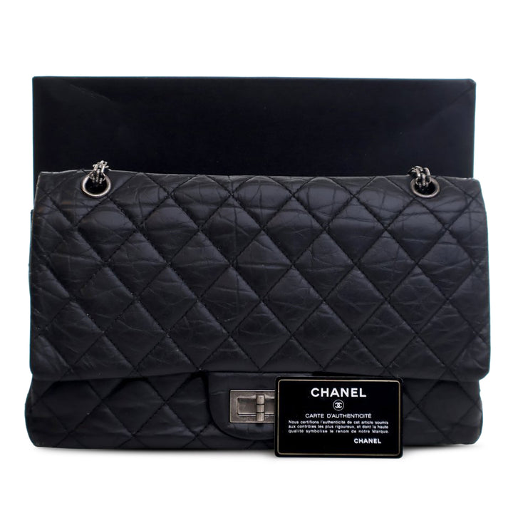 Chanel Matelassé vieilli Cuir de veau Reissue 2.55 Double rabat 227