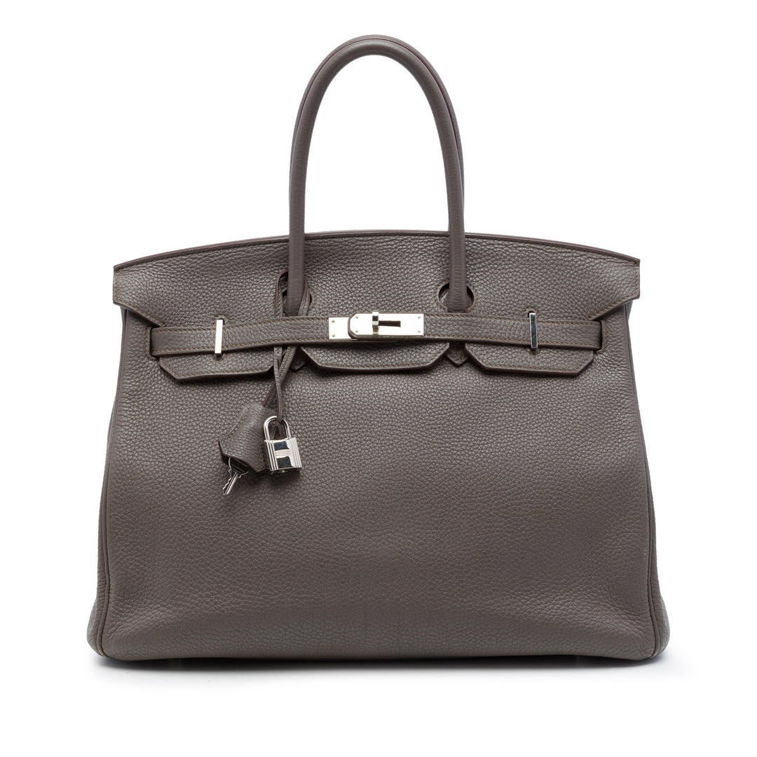 Hermès Birkin Retourne 35 Togo Gris – vue principale – GABY PARIS