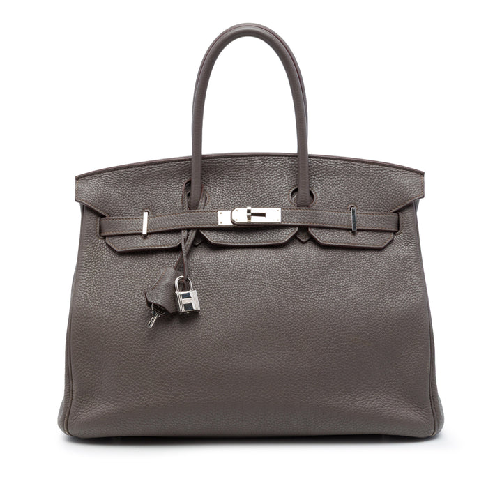 Hermès Birkin Retourne 35 Togo Gris – vue principale – GABY PARIS