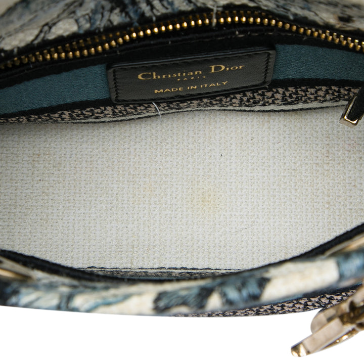 Dior Sac à main brodé de Jouy Mexico Lady D-Lite Mini Blanc – vue 4 – GABY PARIS