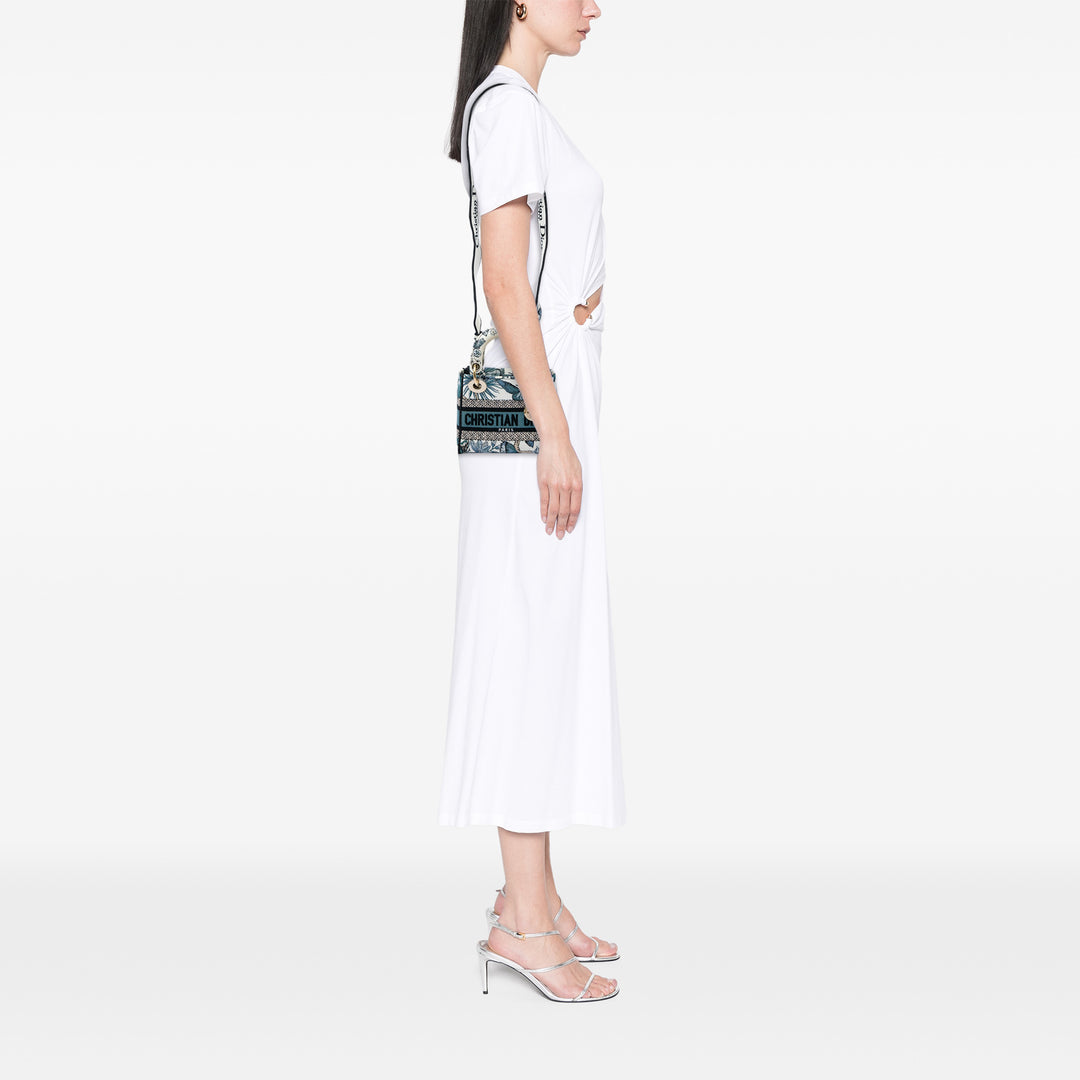 Dior Sac à main brodé de Jouy Mexico Lady D-Lite Mini Blanc – vue 5 – GABY PARIS