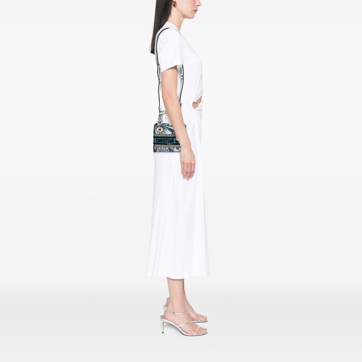 Dior Sac à main brodé de Jouy Mexico Lady D-Lite Mini Blanc – vue 5 – GABY PARIS