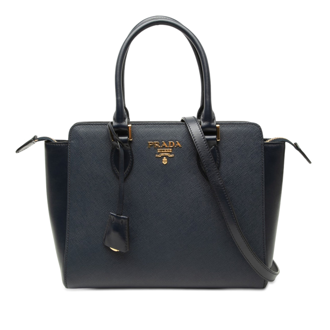 Prada Soft Veau à finitions Saffiano Lux Open Convertible Cabas