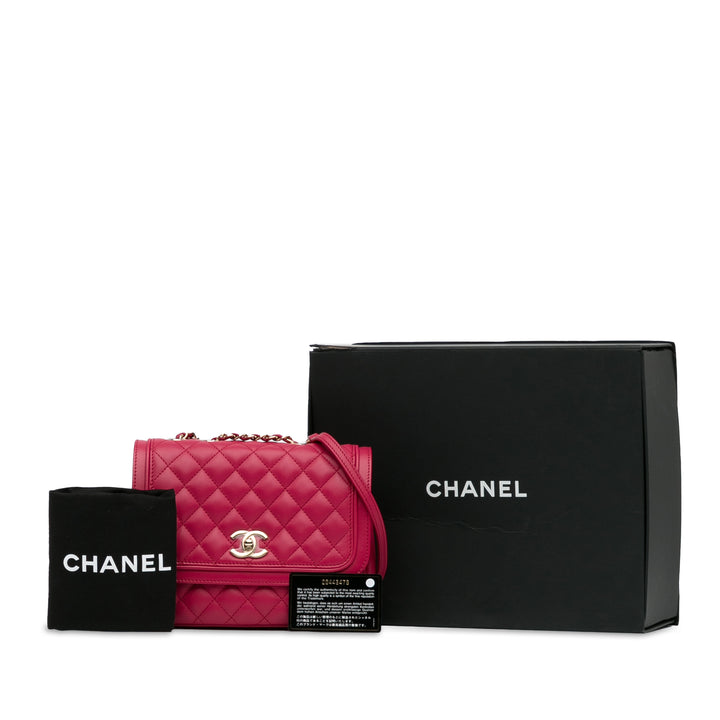 Chanel Medium Lambskin Lovely Day Flap Pink - GABY PARIS