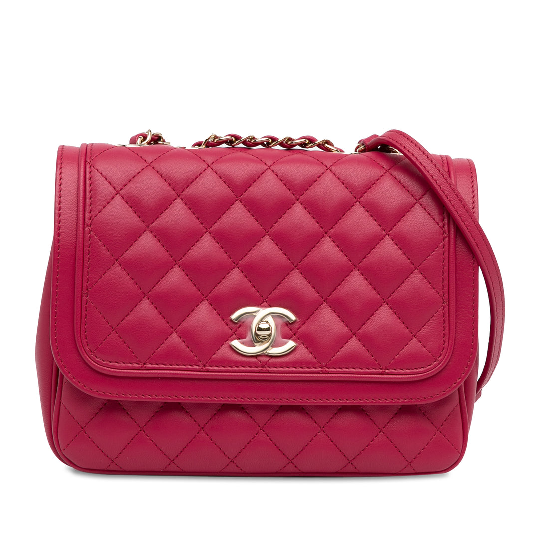 Chanel Medium Lambskin Lovely Day Flap Pink - GABY PARIS