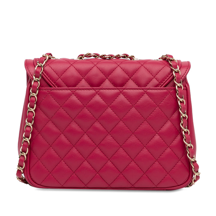 Chanel Medium Lambskin Lovely Day Flap Pink - GABY PARIS