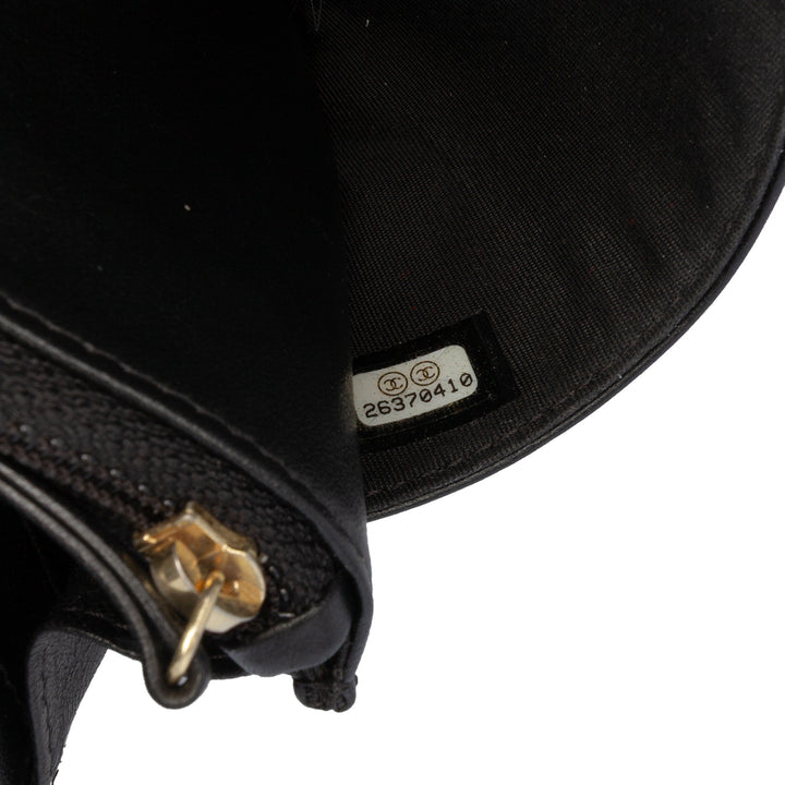 Chanel Cuir d’agneau Studded Diamond Stitch Portefeuille On Chain Noir – GABY PARIS Authentique