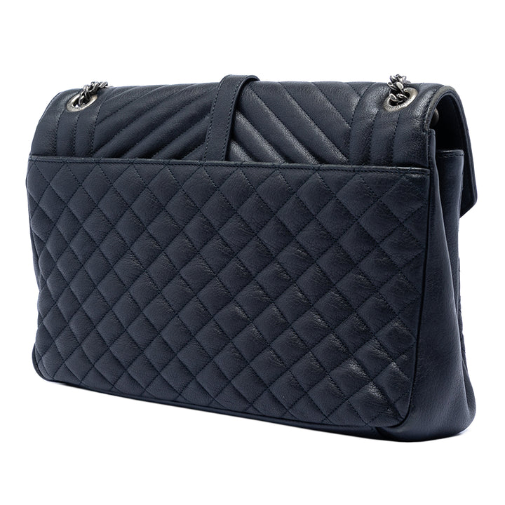 Triquilt College Sac Grand de mouton Bleu