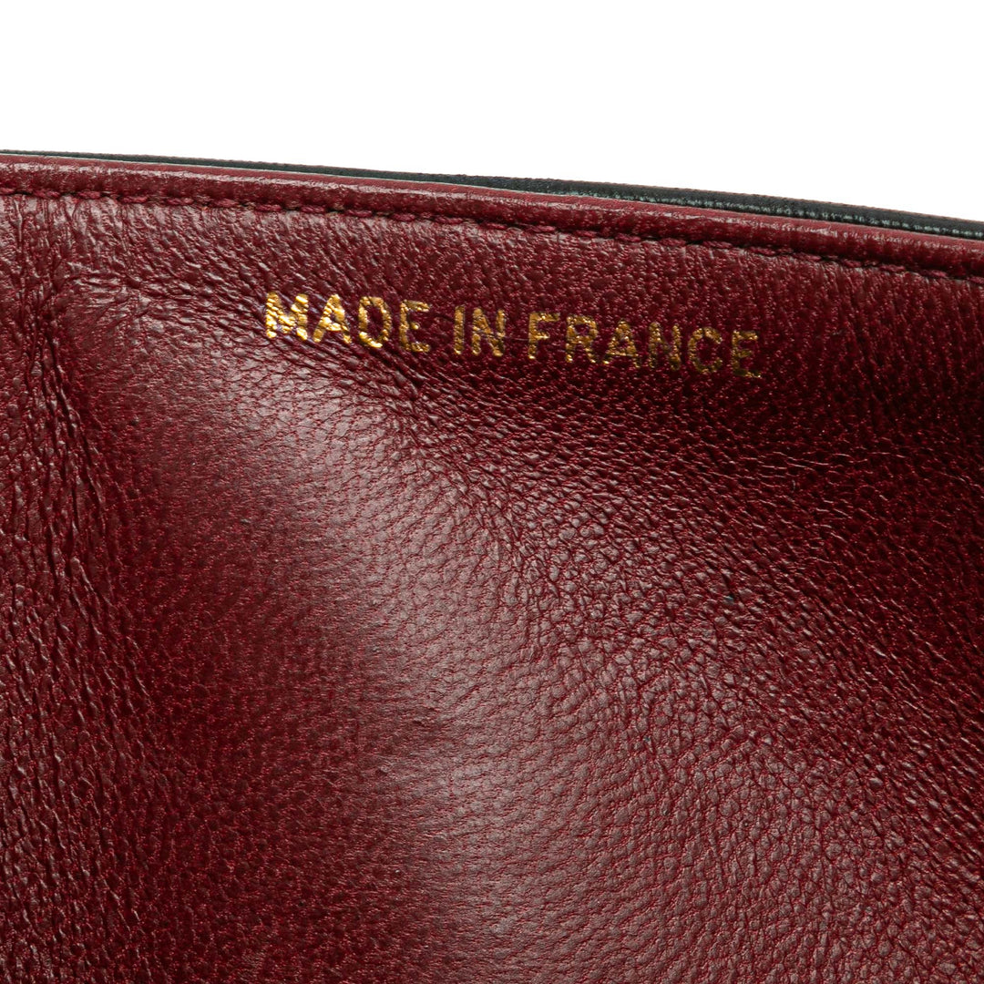 Medium Classic Lambskin Double Flap Black - Gaby Paris