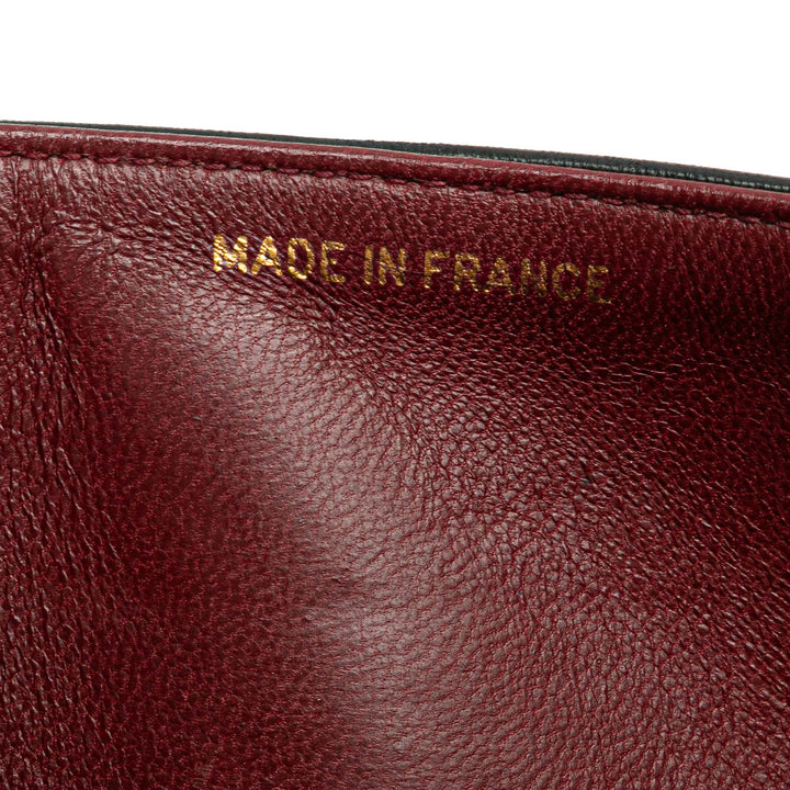 Medium Classic Lambskin Double Flap Black - Gaby Paris