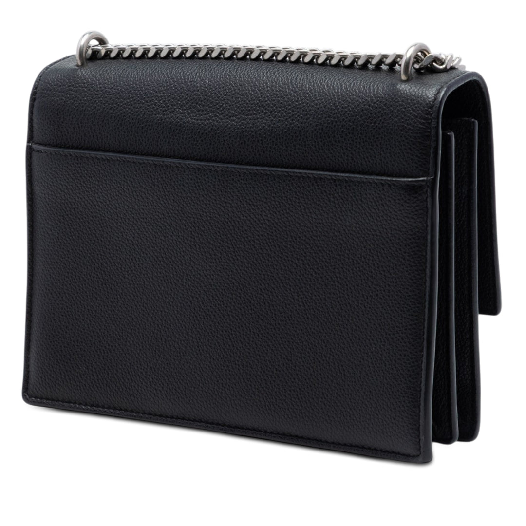 Saint Laurent Medium Cuir de veau grainé Monogram Sunset Sac porté croisé