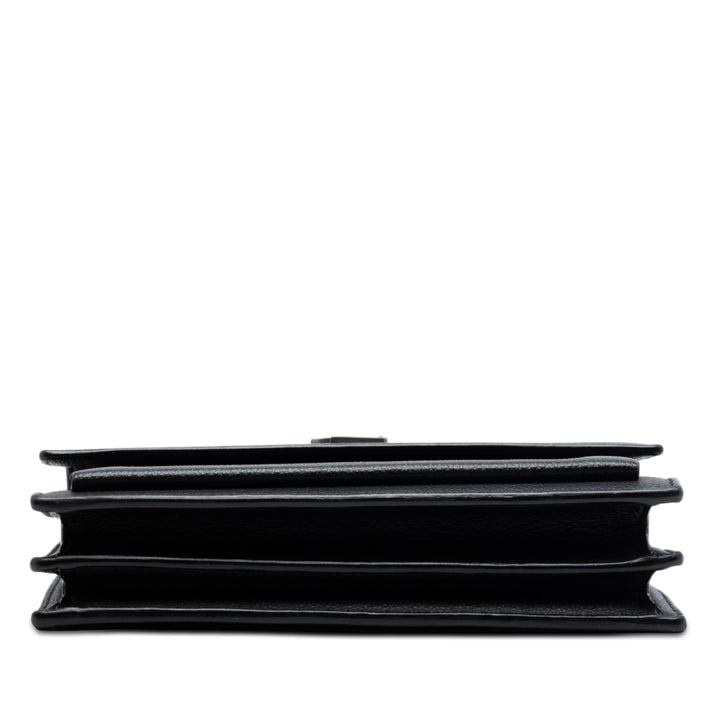 Saint Laurent Medium Cuir de veau grainé Monogram Sunset Sac porté croisé