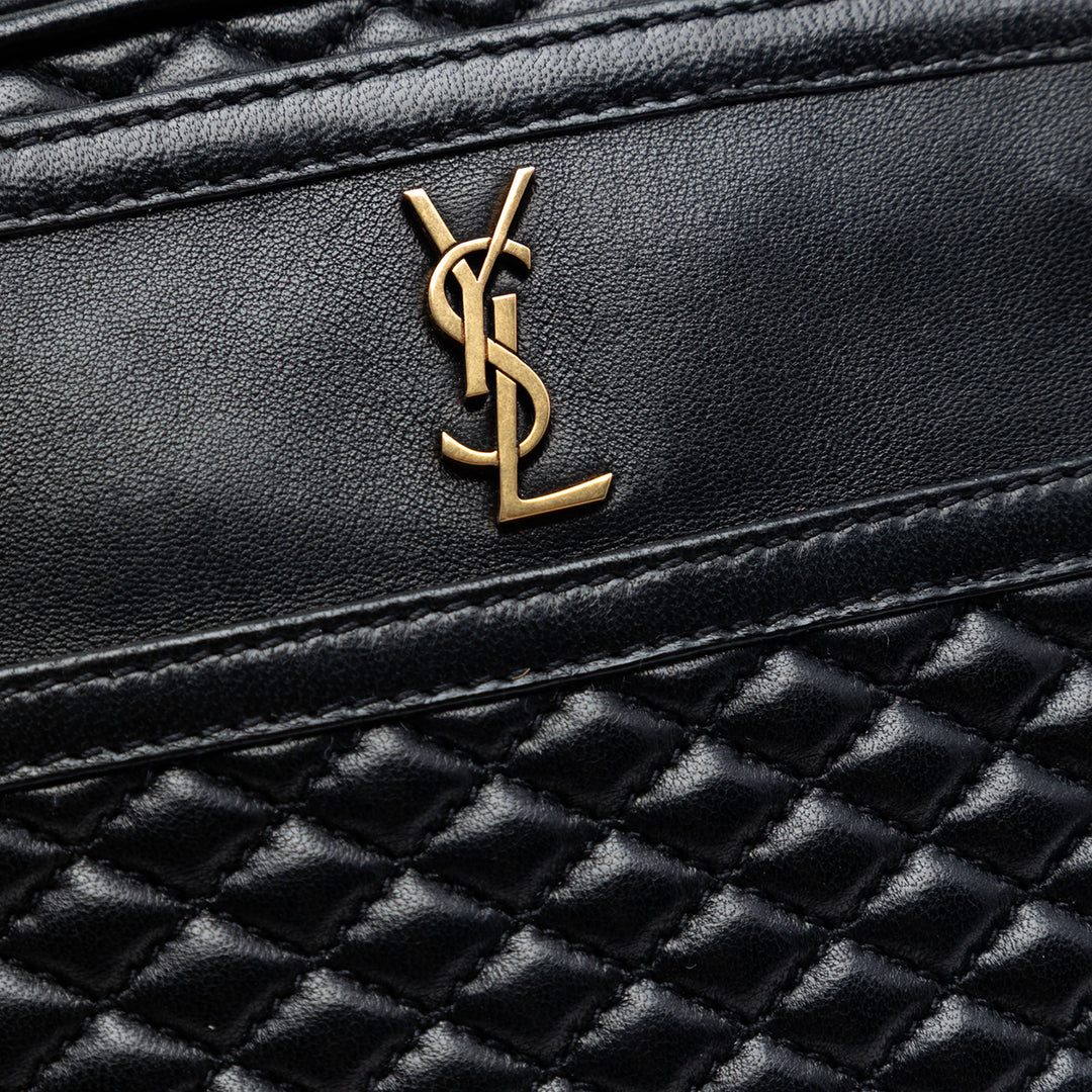 Saint Laurent Matelassé Cuir d’agneau Victoire Sac caméra