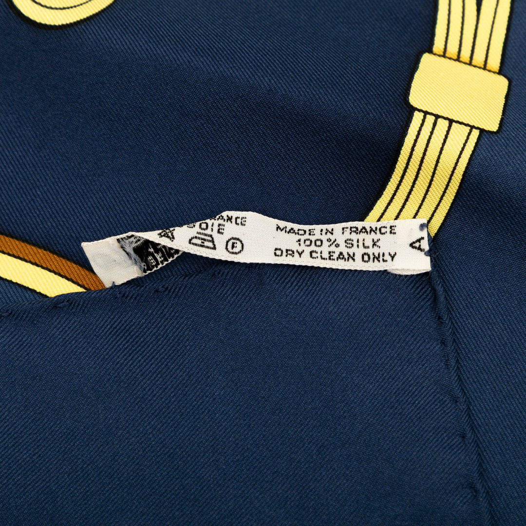 Hermès Springs Soie Foulard 90 Bleu – GABY PARIS Authentique