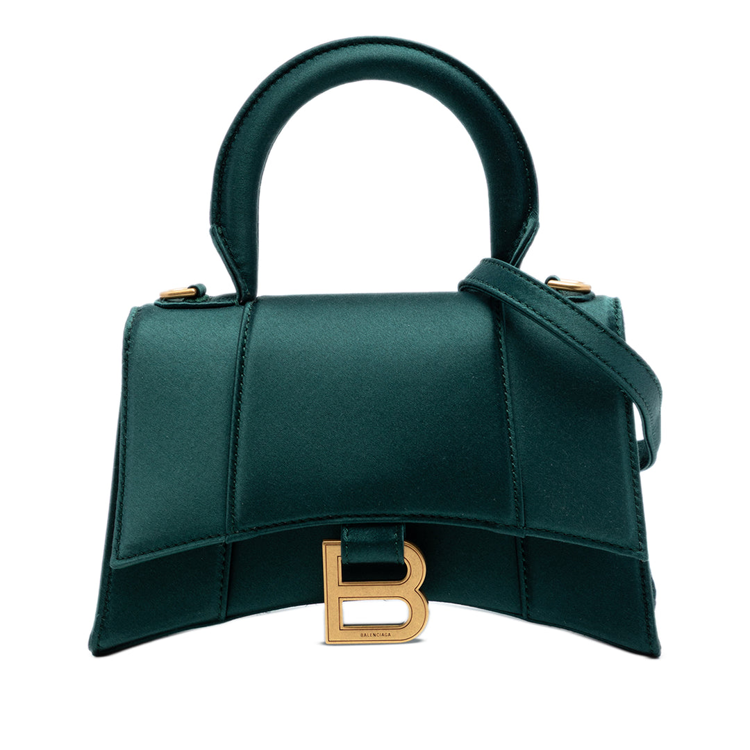 Balenciaga Satin Hourglass sac à anse supérieure XS