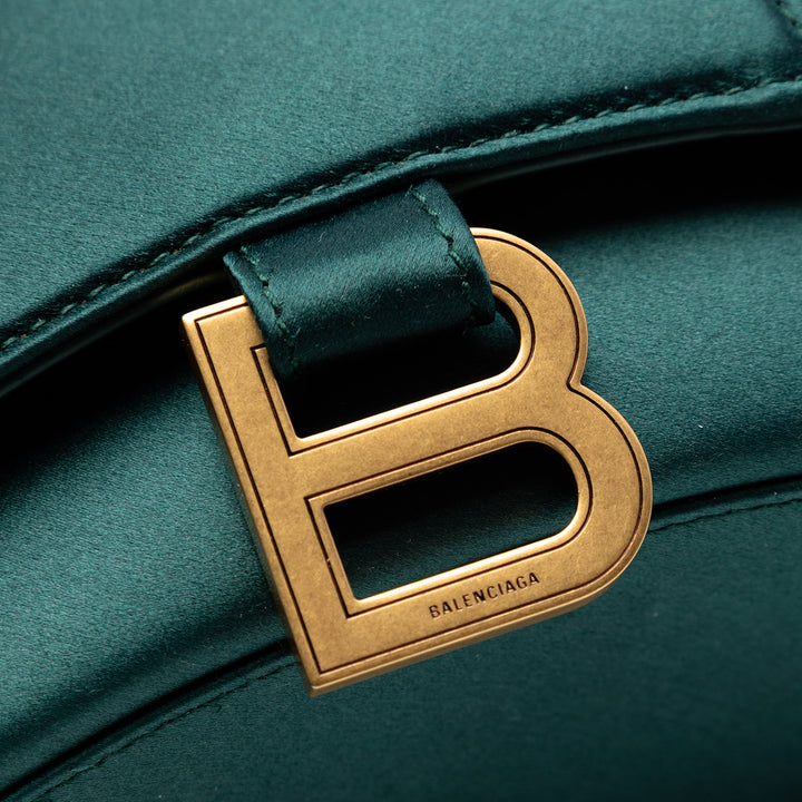 Balenciaga Satin Hourglass sac à anse supérieure XS