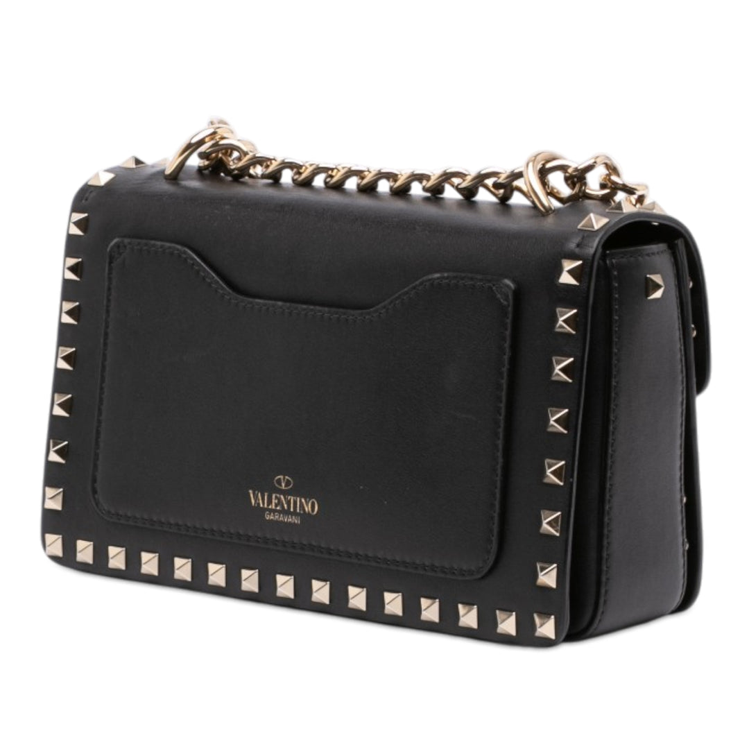 Rockstud Flip Lock Chaîne Sac Petit Noir