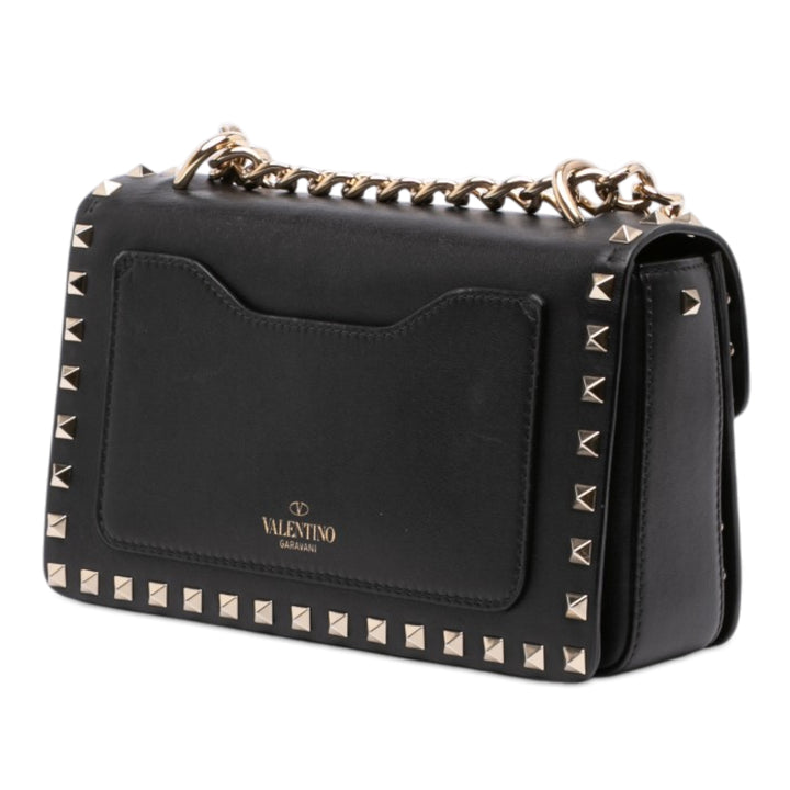 Rockstud Flip Lock Chaîne Sac Petit Noir