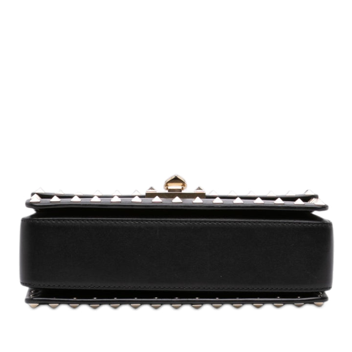 Rockstud Flip Lock Chaîne Sac Petit Noir