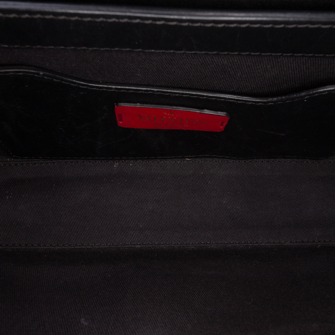 Rockstud Flip Lock Chaîne Sac Petit Noir