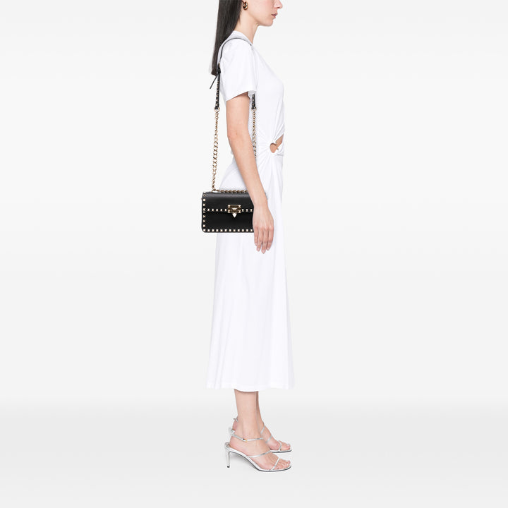 Rockstud Flip Lock Chaîne Sac Petit Noir