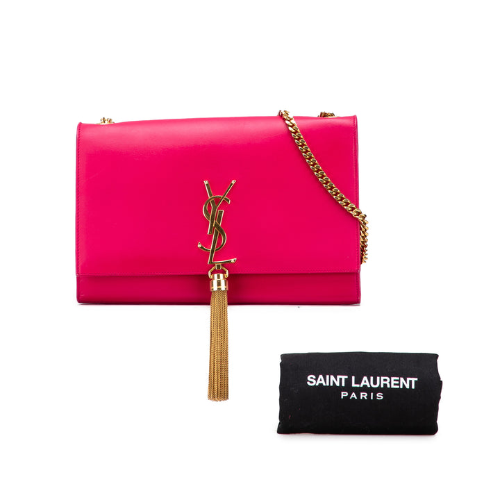 Saint Laurent Medium Smooth Cuir de veau Classic Monogram Kate Tassel Sac porté croisé