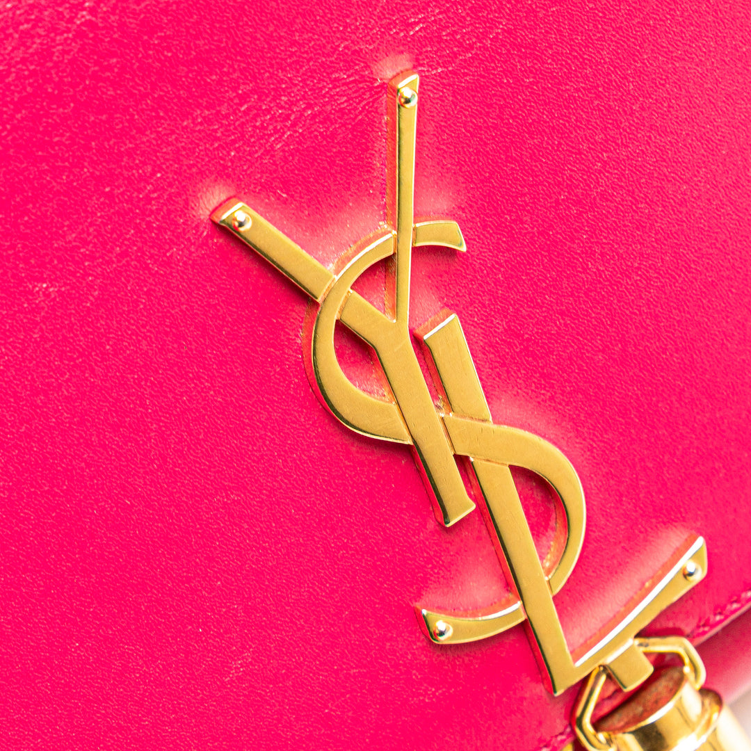 Saint Laurent Medium Smooth Cuir de veau Classic Monogram Kate Tassel Sac porté croisé