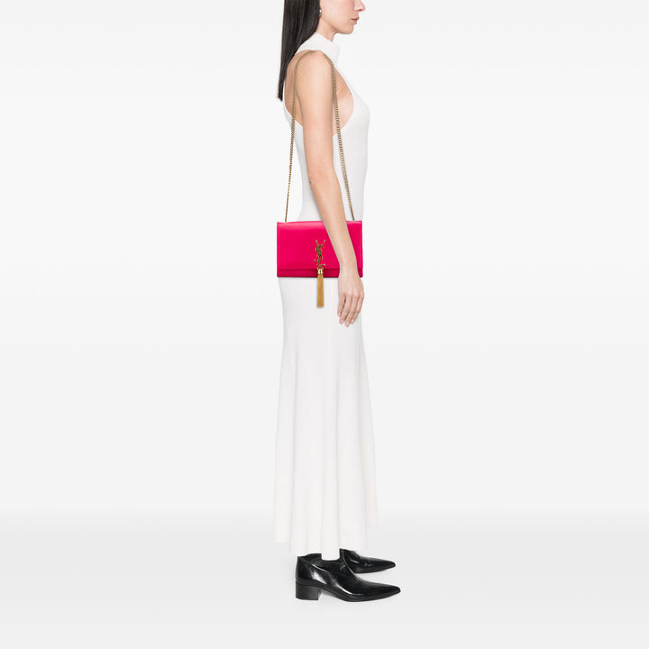 Saint Laurent Medium Smooth Cuir de veau Classic Monogram Kate Tassel Sac porté croisé