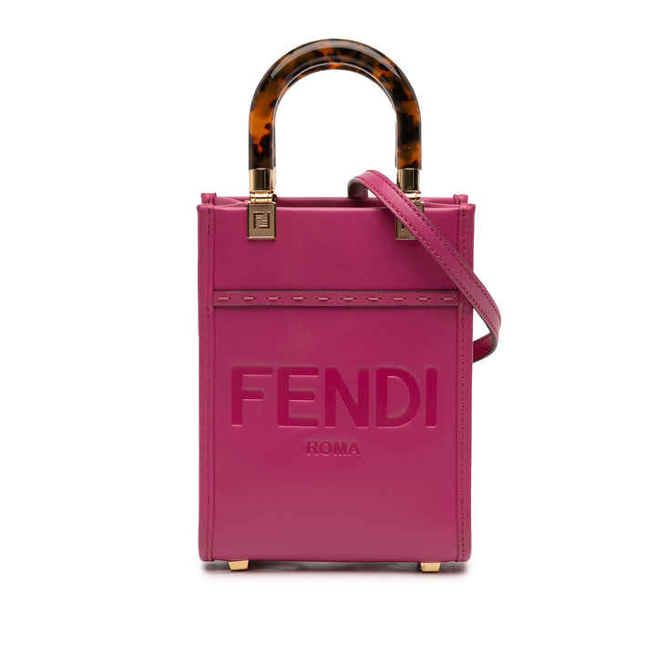 Fendi Mini Cuir Sunshine Shopper Cabas