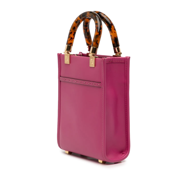 Fendi Mini Cuir Sunshine Shopper Cabas